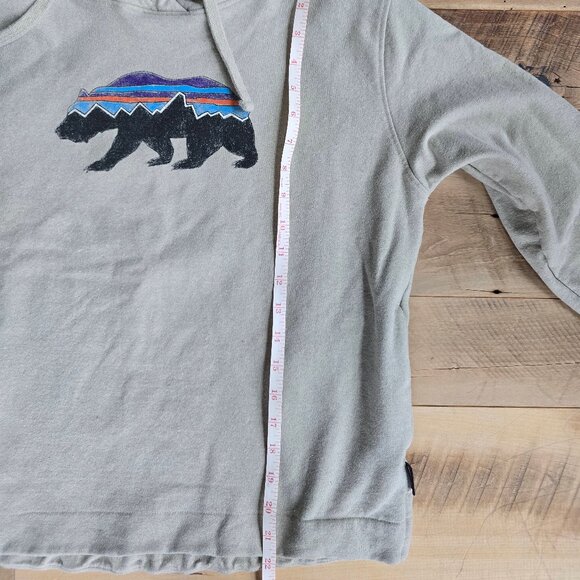 Womens Patagonia Fitz Roy Bear Uprisal Hoodie Size lg Pumice color - Picture 4 of 7